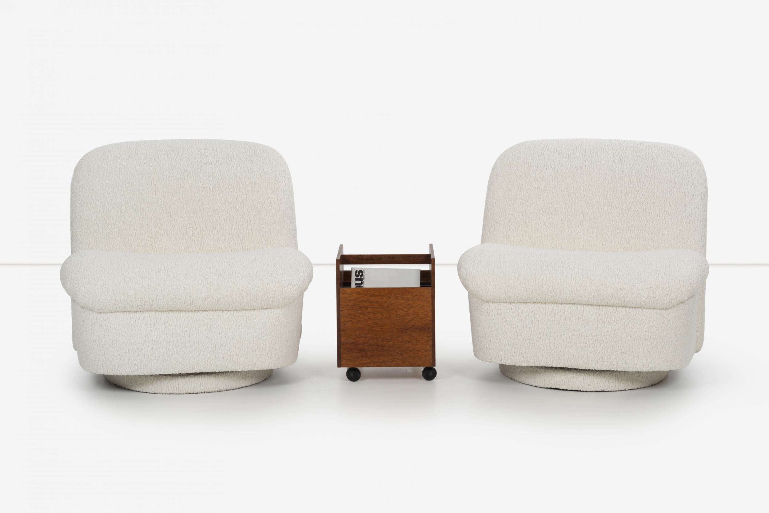 Late 20th Century Pair of Vladimir Kagan Swivel Lounge Chairs for Preview