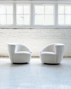 Paire de chaises longues pivotantes Vladimir Kagan