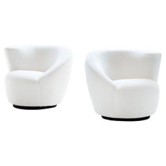 Pair of Vladimir Kagan Swivel Lounge Chairs