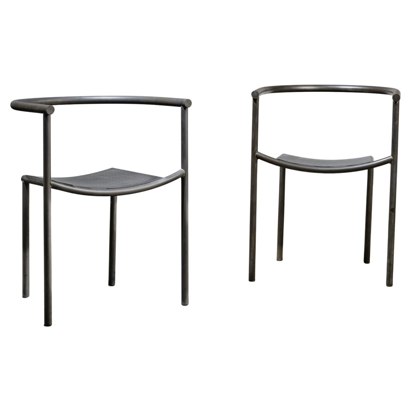 Pareja de sillas Von Vogelsang de Philippe Starck con una increíble pátina en venta