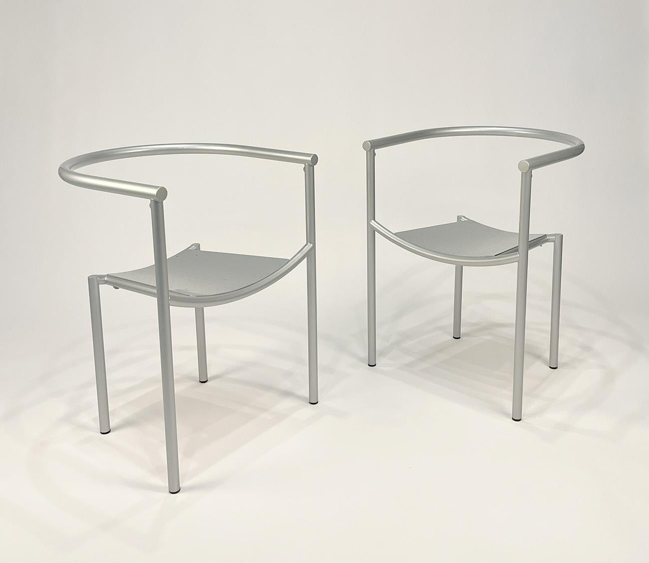 Coppia di sedie Von Vogelsang (impilabili) di Philippe Starck per Draide
1985 / 1999
Telaio in metallo verniciato
