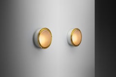 Pair of "Waggon" Aluminium and Brass Wall Lamps for Louis Poulsen, Denmark 1970s
