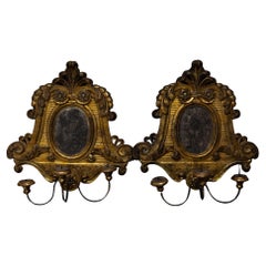 Pair of wall appliques, Italy late 18th century