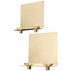 Pair of Wall Candelabras in Brass by Torben Orskov, 1950s