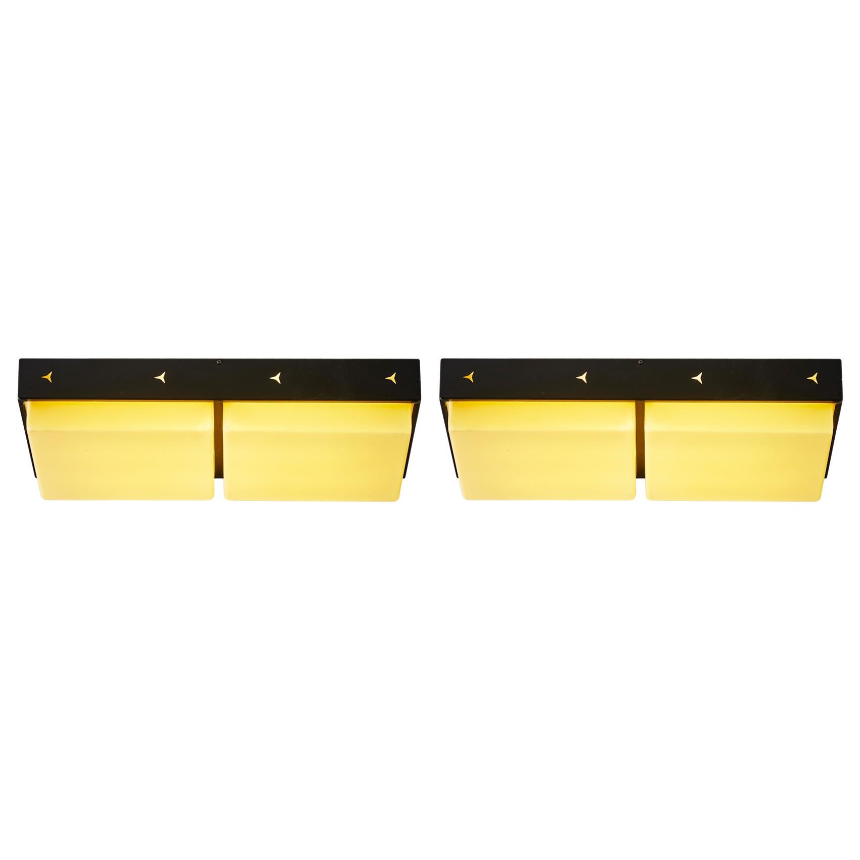 Pair of Wall/Ceiling Lights by Stilux
