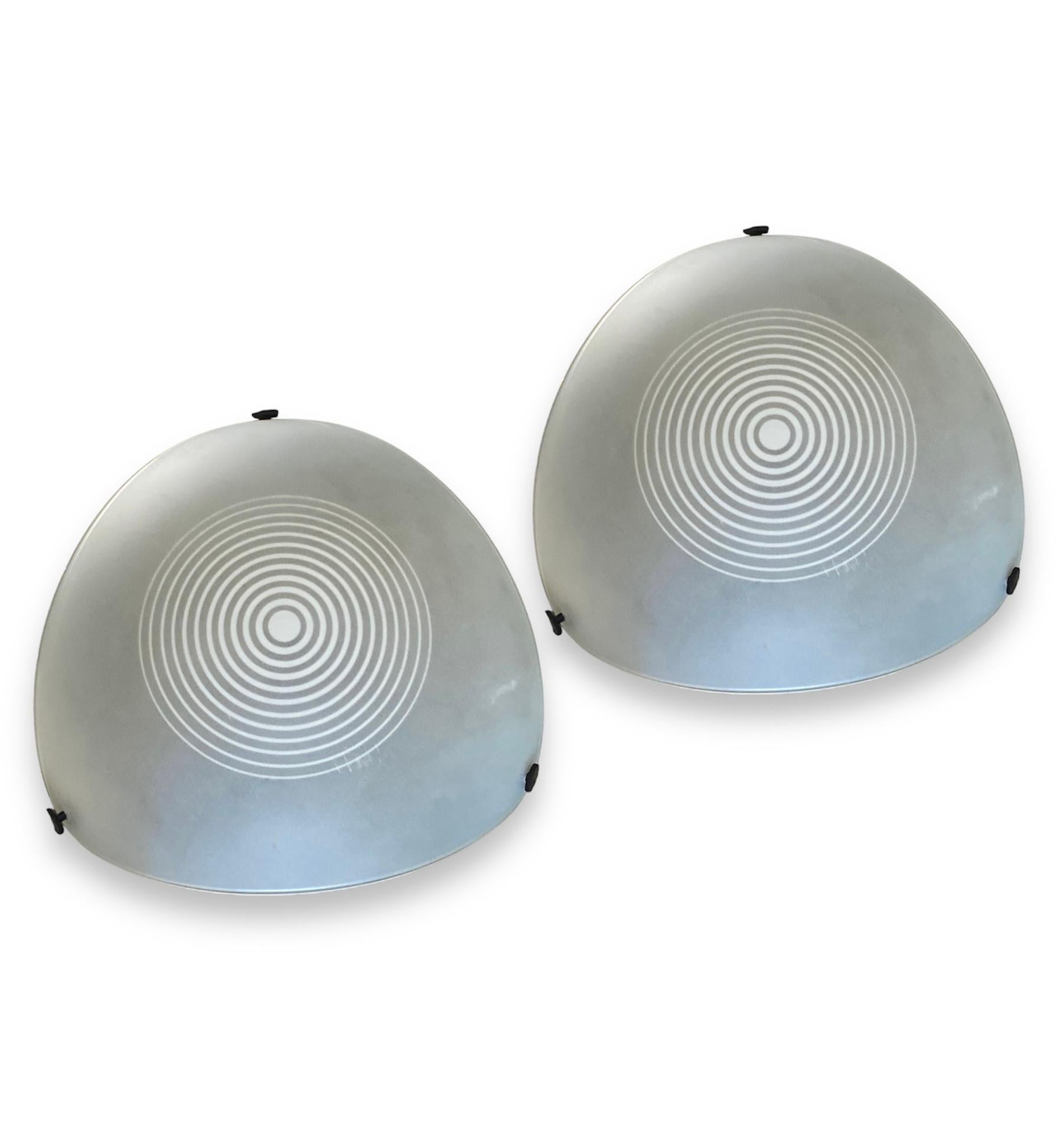 Metal Pair of Wall / Ceiling Lights Utopia 32 by Ernesto Gismondi For Sale