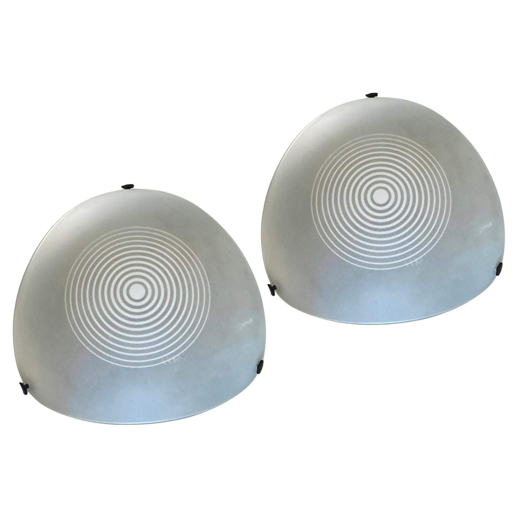 Pair of Wall / Ceiling Lights Utopia 32 by Ernesto Gismondi