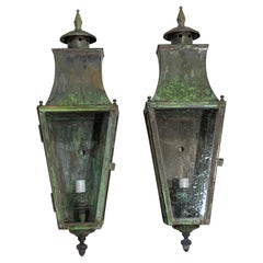 Pair of Wall Hanging Brass Lantern
