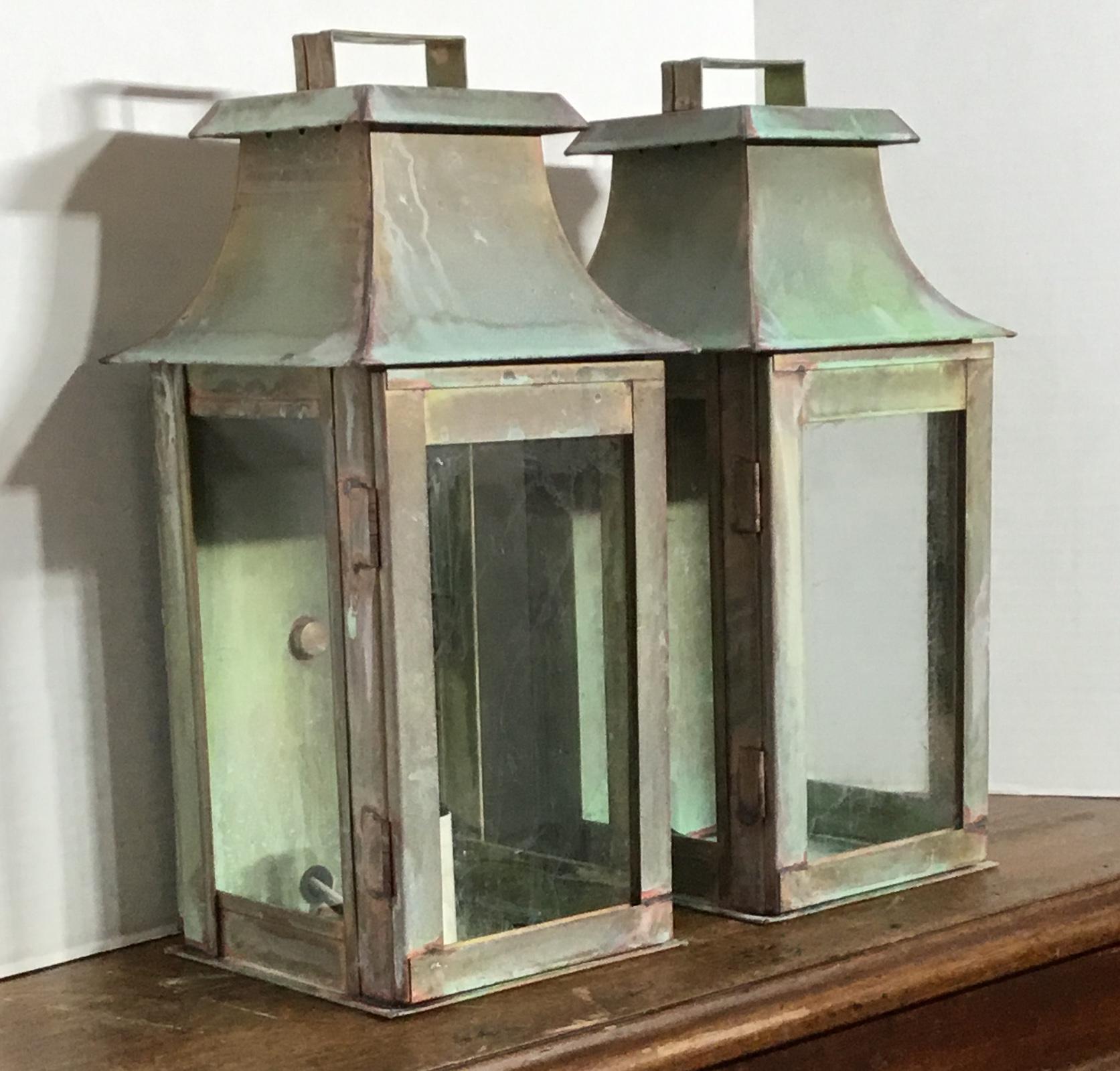 hanging lanterns on wall