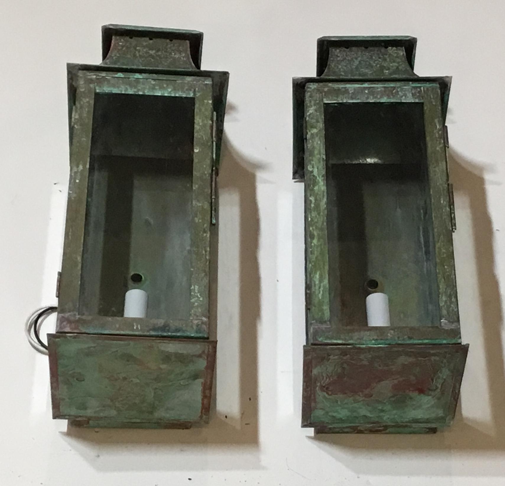 Pair Of Wall Hanging Copper Lantern 4