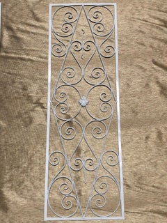 Pair of Wall Hanging White Iron Panels