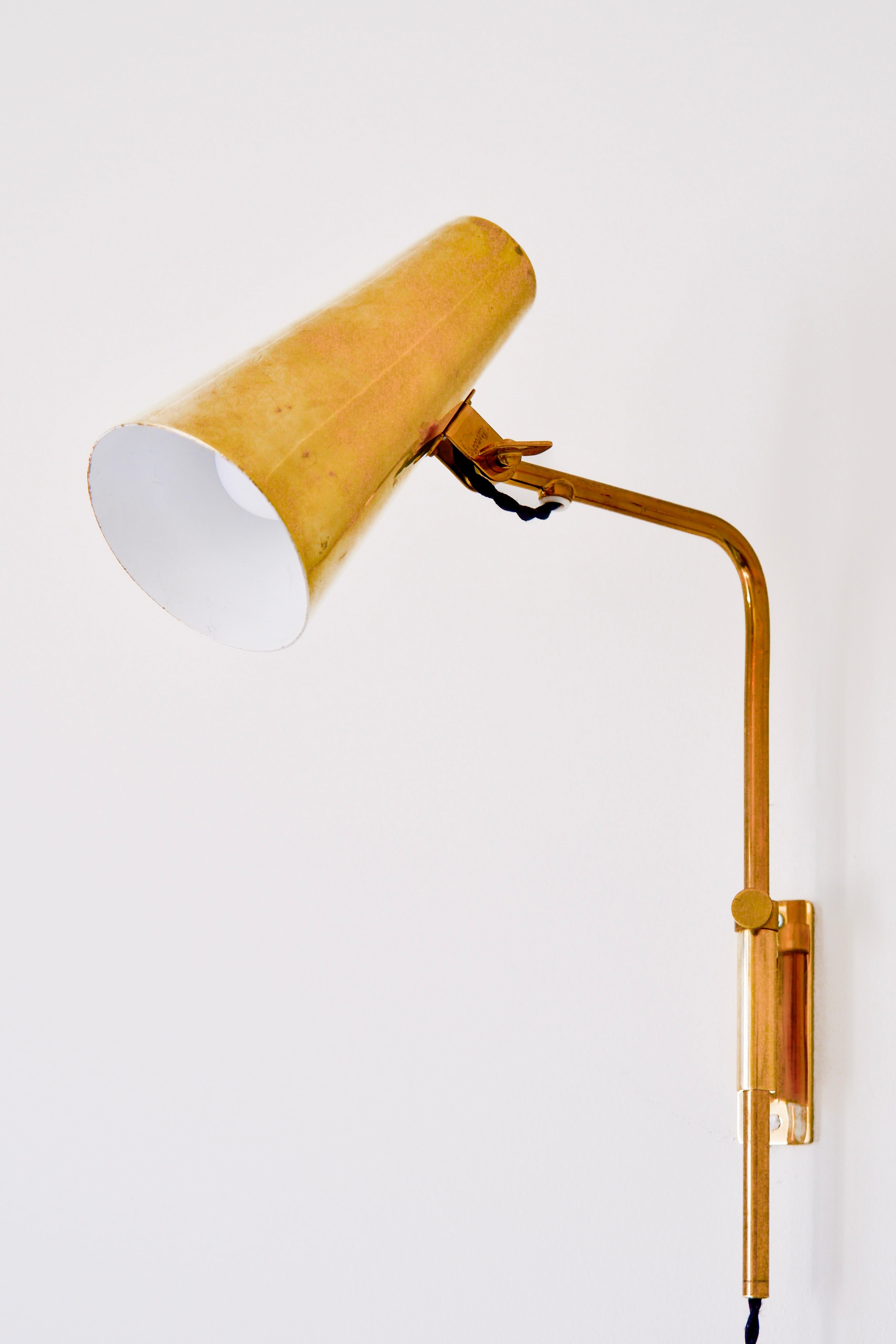 Mid-20th Century Pair of Wall Lamp Designed by Paavo Tynell Model 9459, for Idman Crica 1950