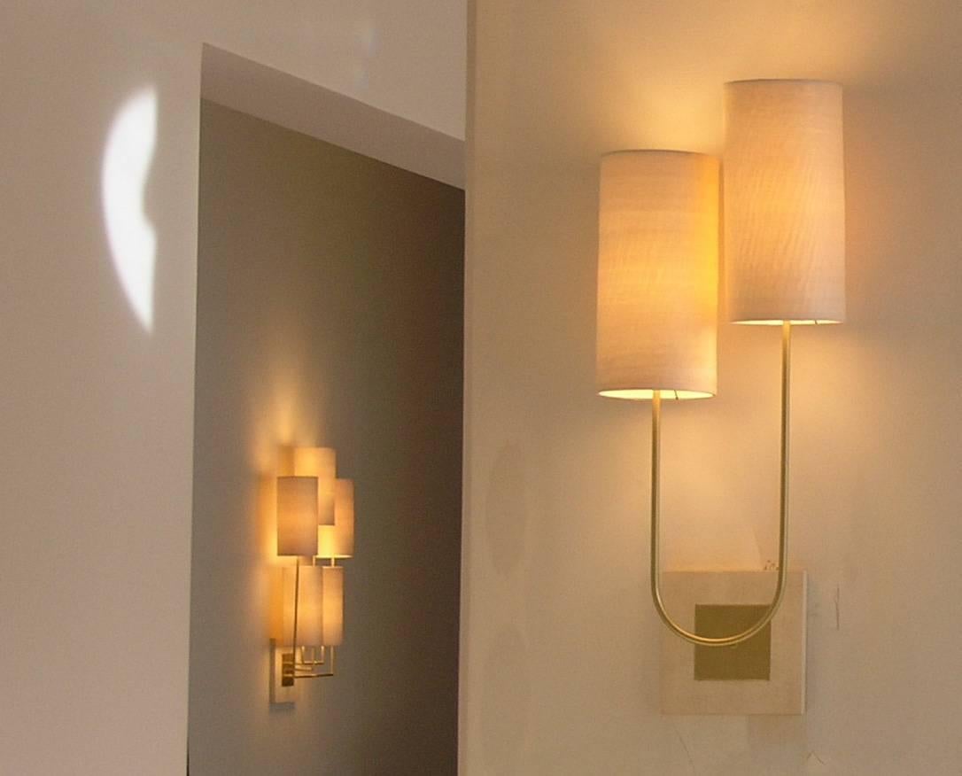 Pair of Wall Lamp Sconce 'Sano' Gold Bronze Patina by Aymeric Lefort (Moderne)