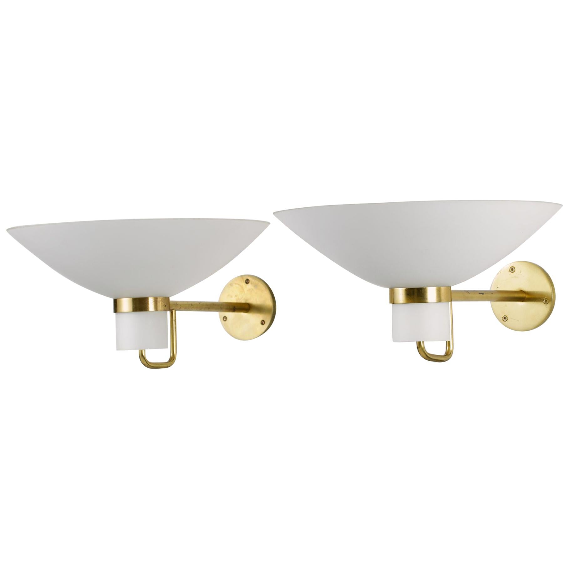 Pair of Wall Lamps, Anonymous, for Lyfa, Denmark, 1950s
