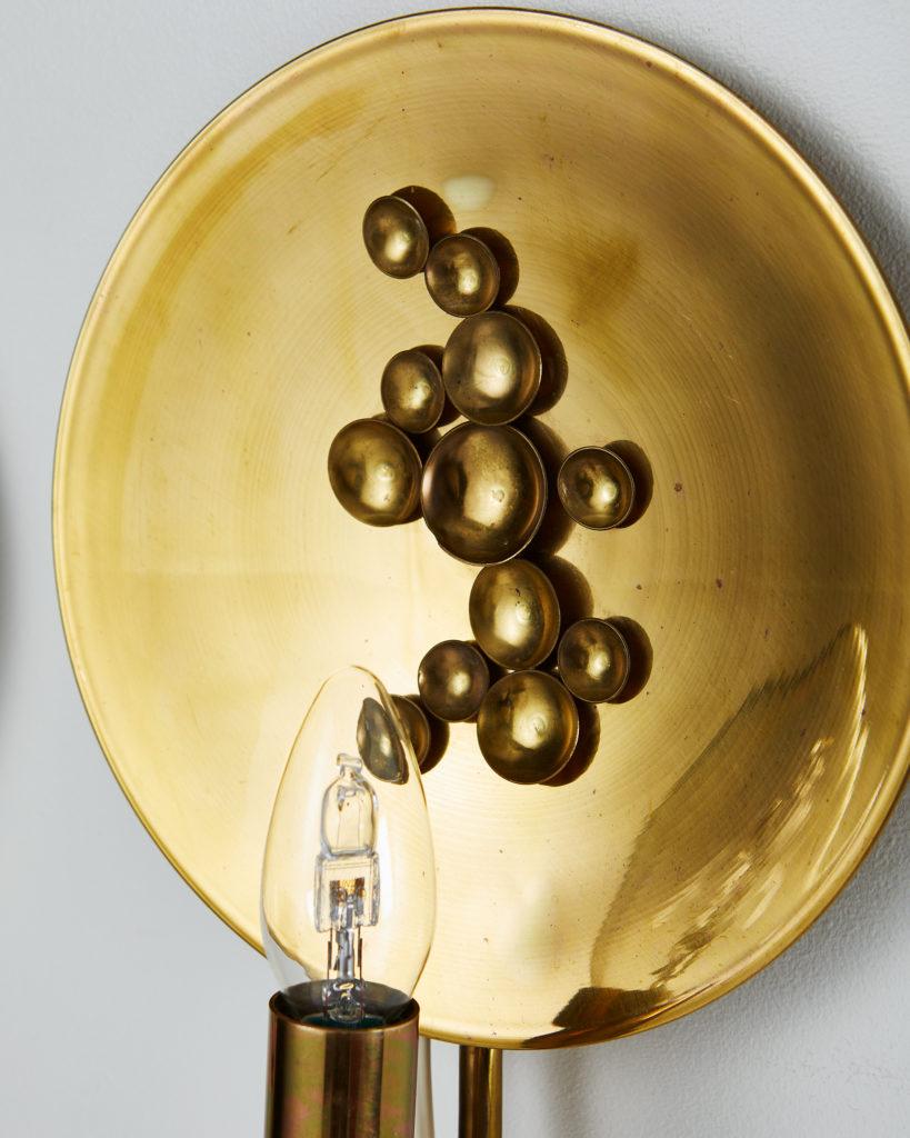 Pair of Wall Lamps, Anonymous, for TM Insjön, Brass, Sweden, 1960s In Good Condition For Sale In Stockholm, SE