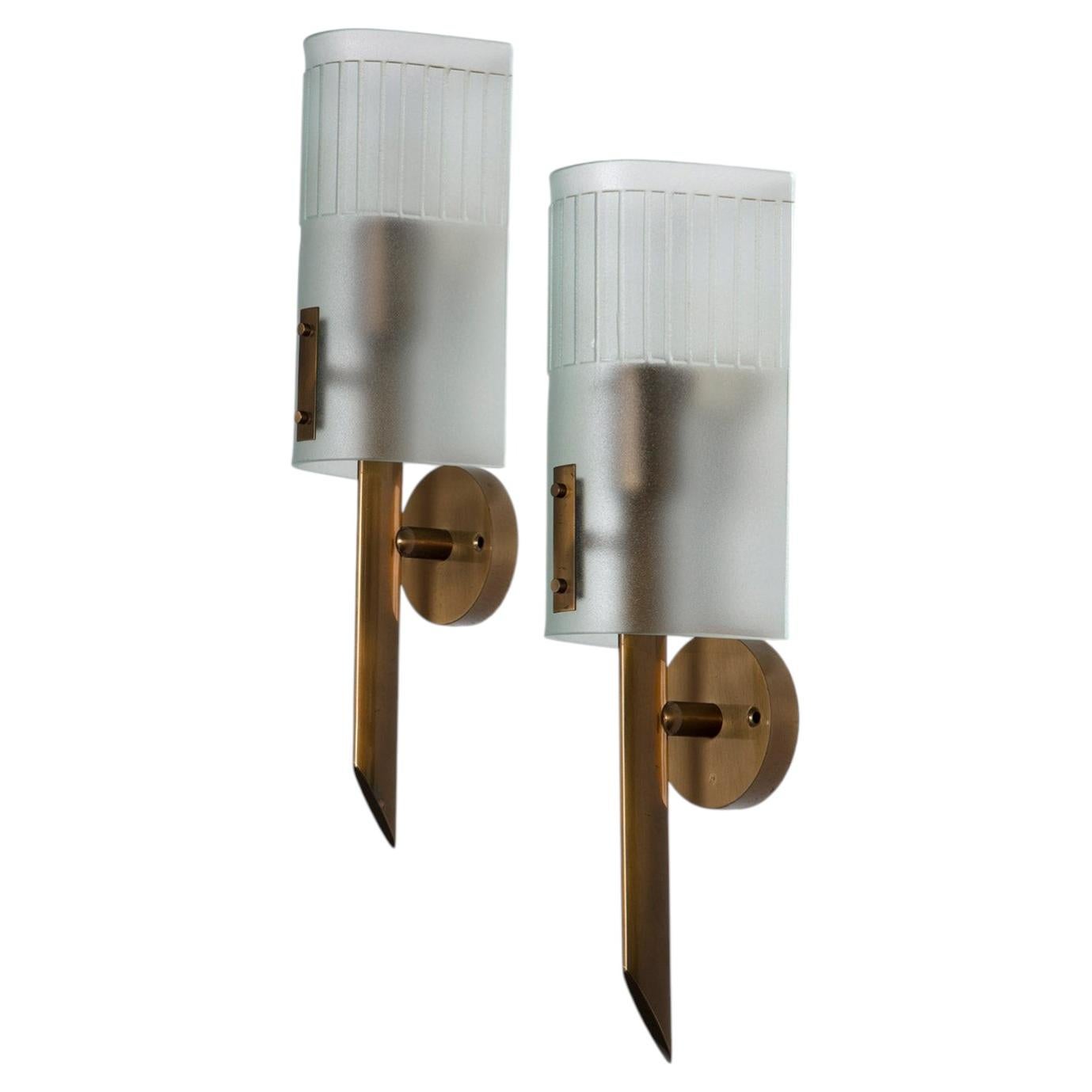 Pair of Wall Lamps by Angelo Lelii for Arredoluce, Italy, 1950s