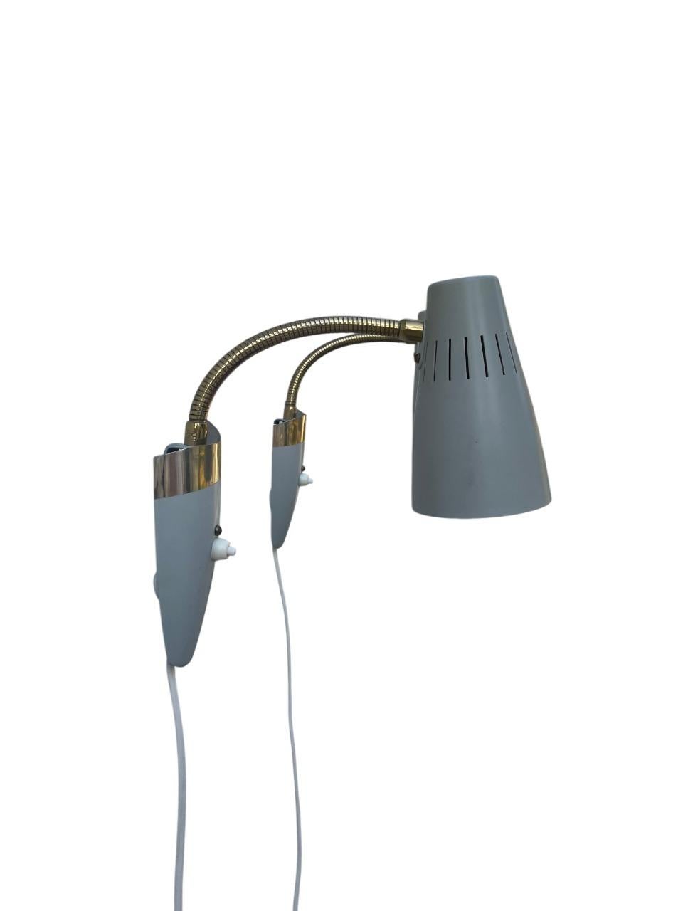 Paar Wandlampen, von Arvid Böhlmarks Lampfabrik, Model No. 8845, Schweden, 1950er Jahre im Zustand „Gut“ im Angebot in Stockholm, SE
