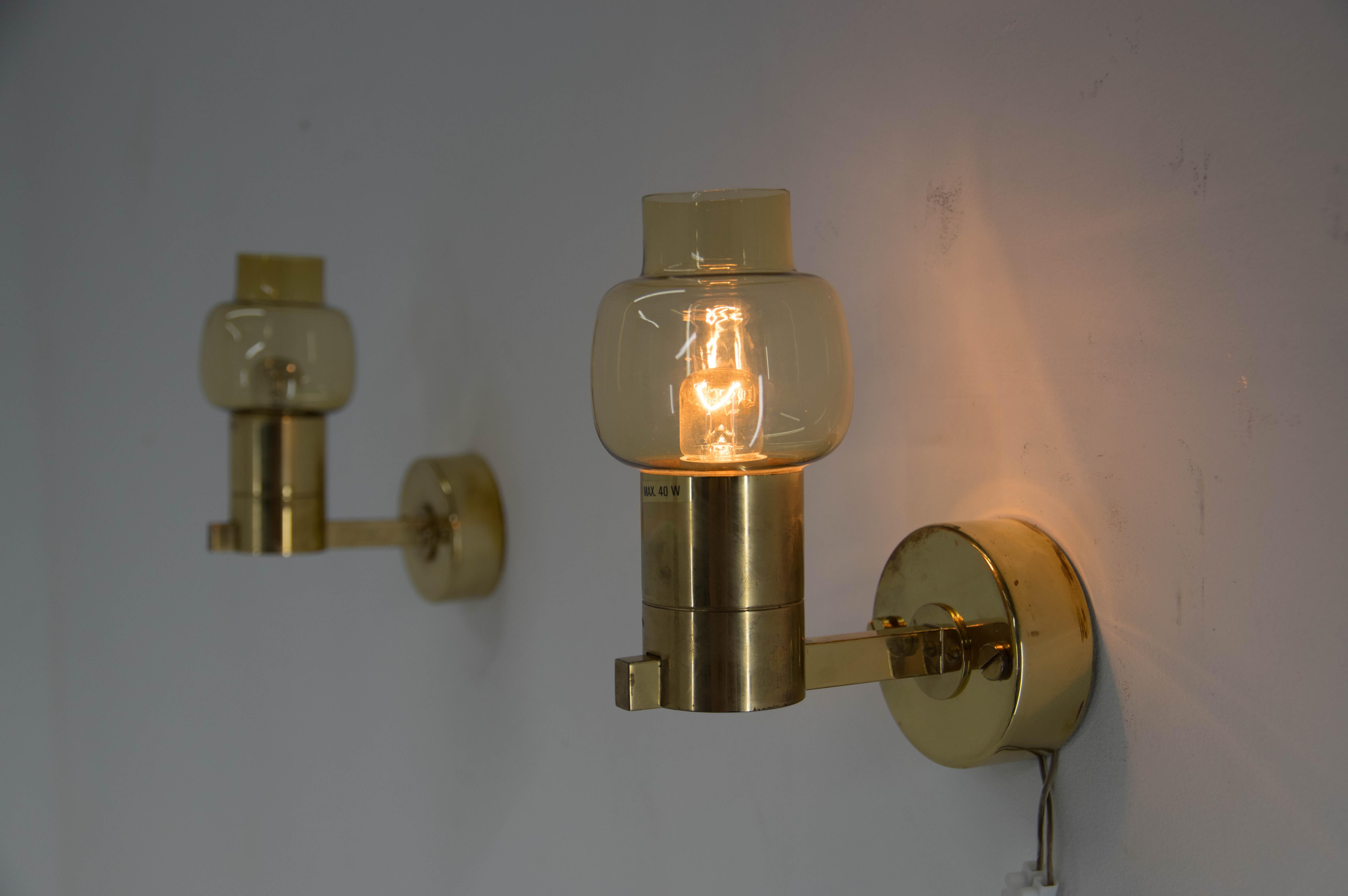 Set of  3 Wall Lamps by Hans-Agne Jakobsson, 1970s 4