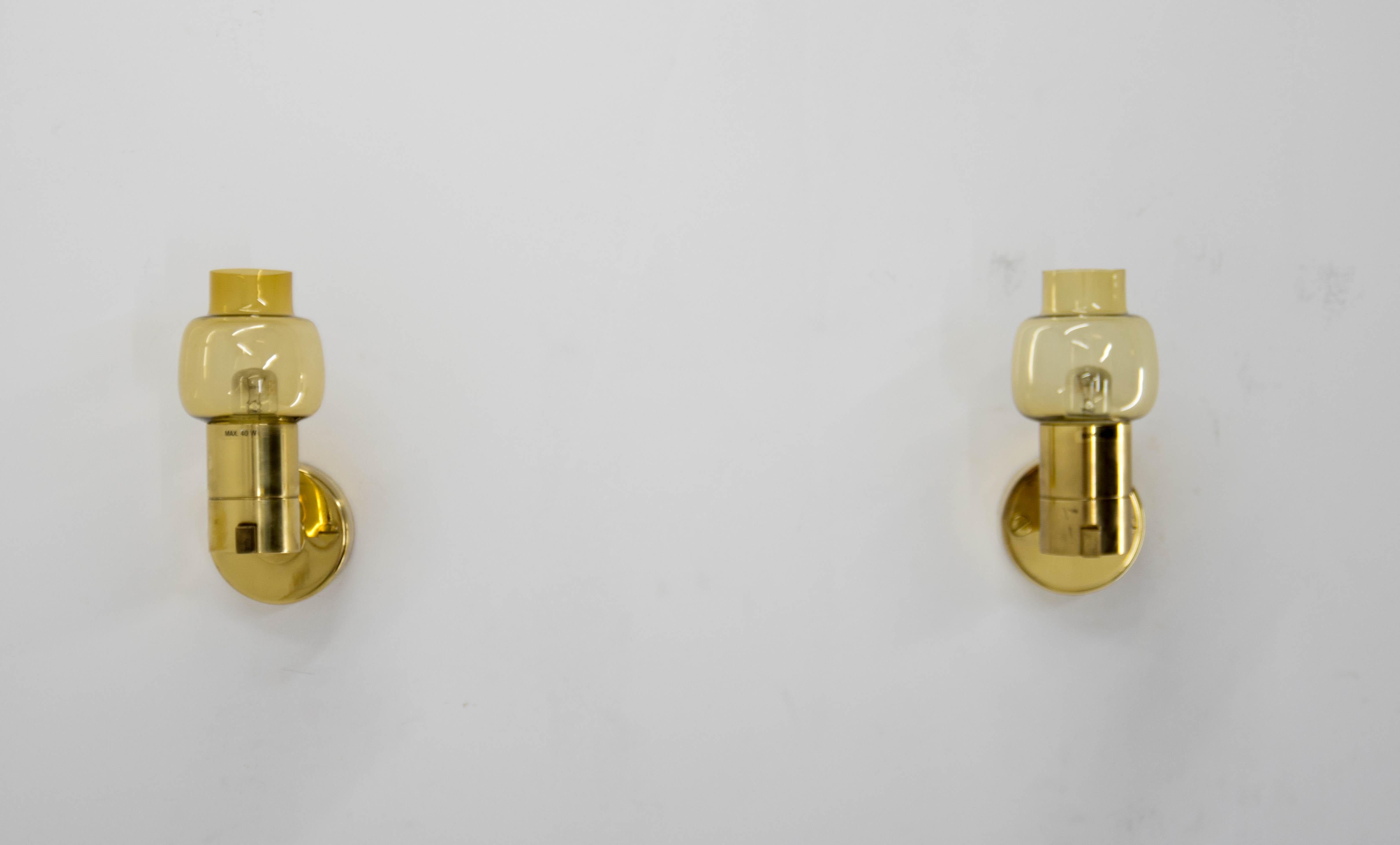 Swedish Set of  3 Wall Lamps by Hans-Agne Jakobsson, 1970s