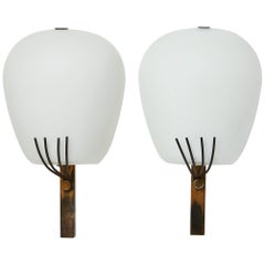 Wandlampen, entworfen von Palle Suenson, Dänemark, 1950er Jahre, Paar