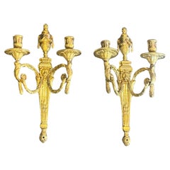 Pair Of Wall Lamps - Gilt Bronze - France - 19th Century