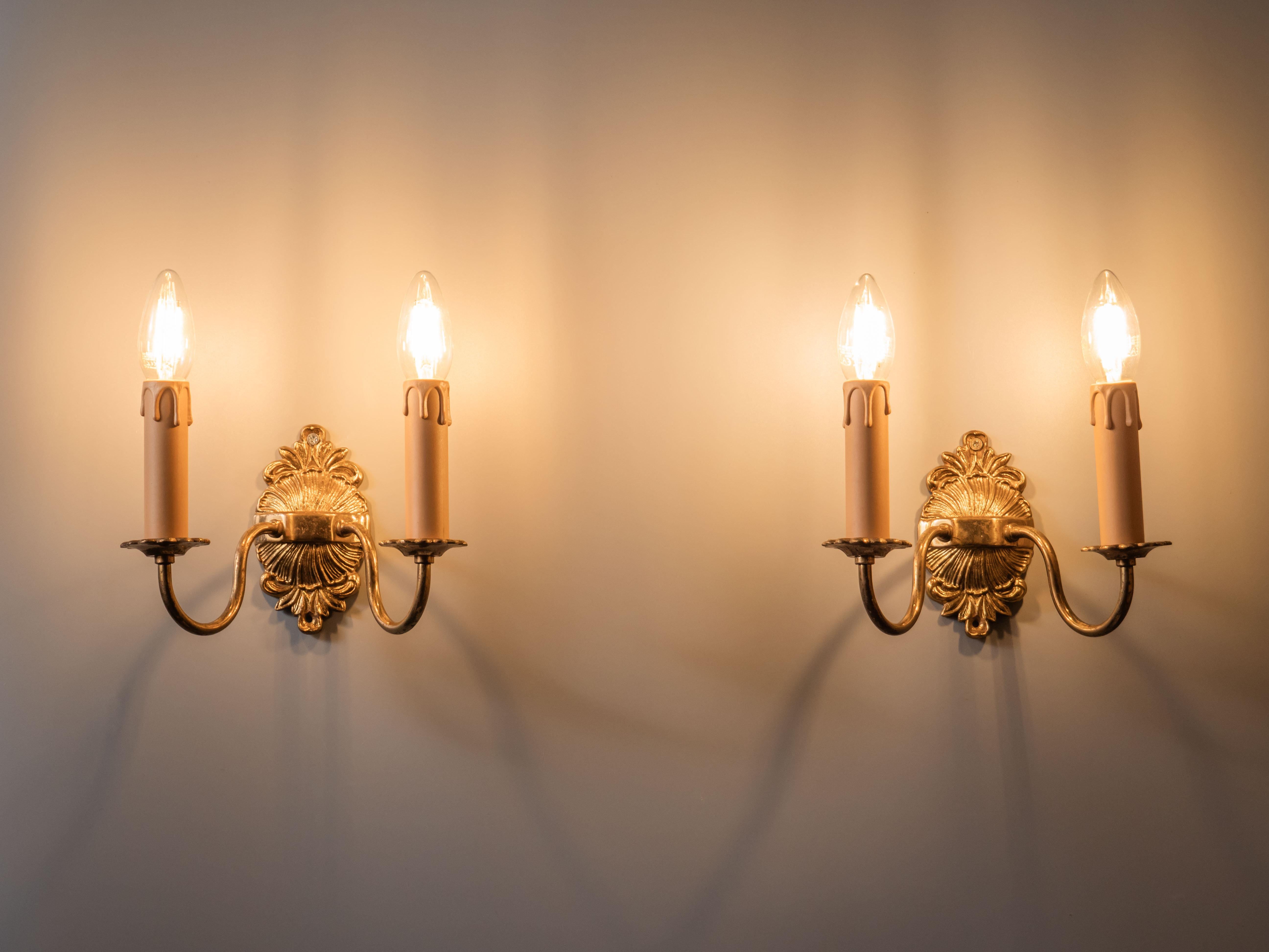 Pair of wall lamps, height 22 cm For Sale 5