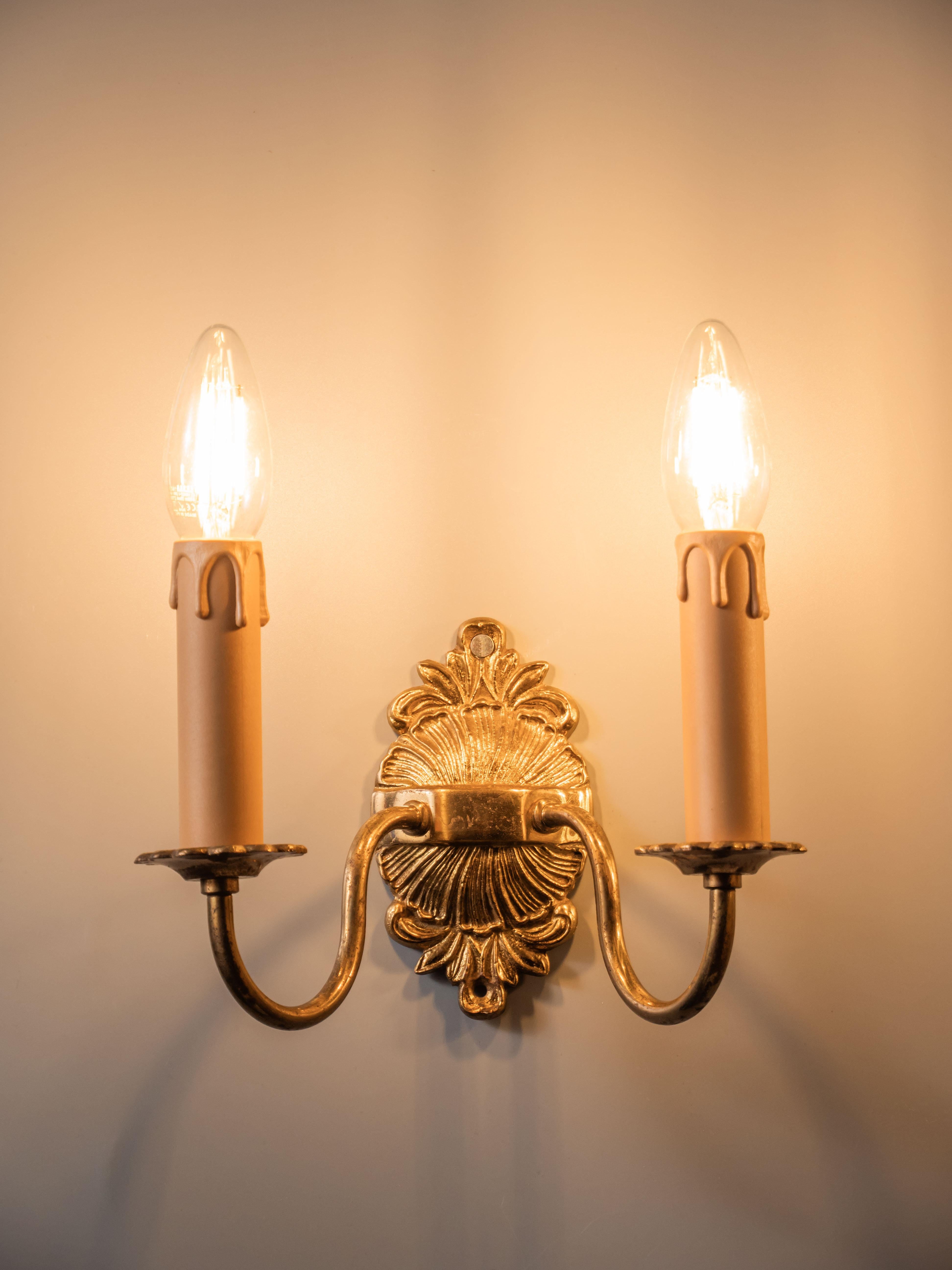 Pair of wall lamps, height 22 cm For Sale 6