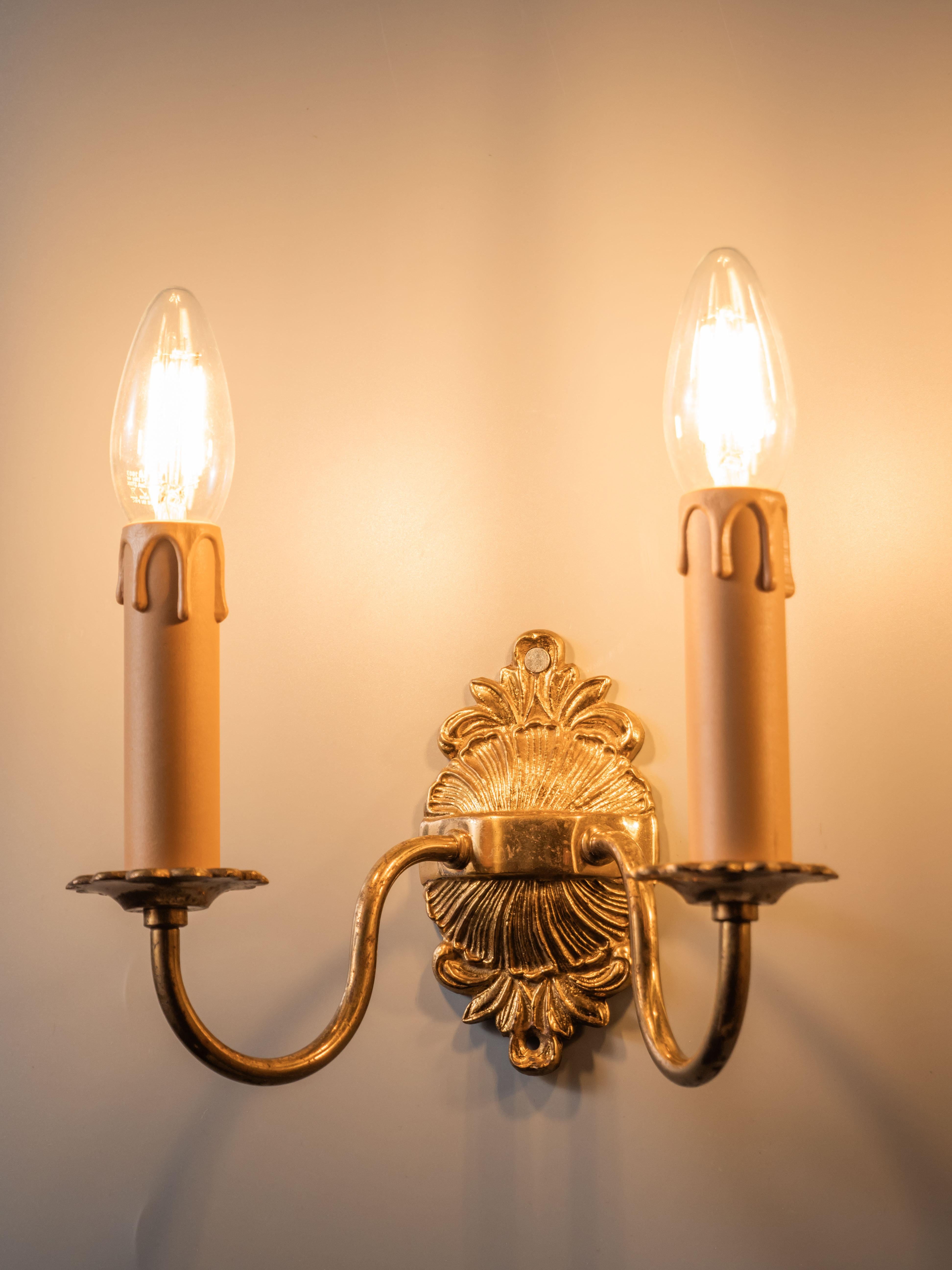 Pair of wall lamps, height 22 cm For Sale 7