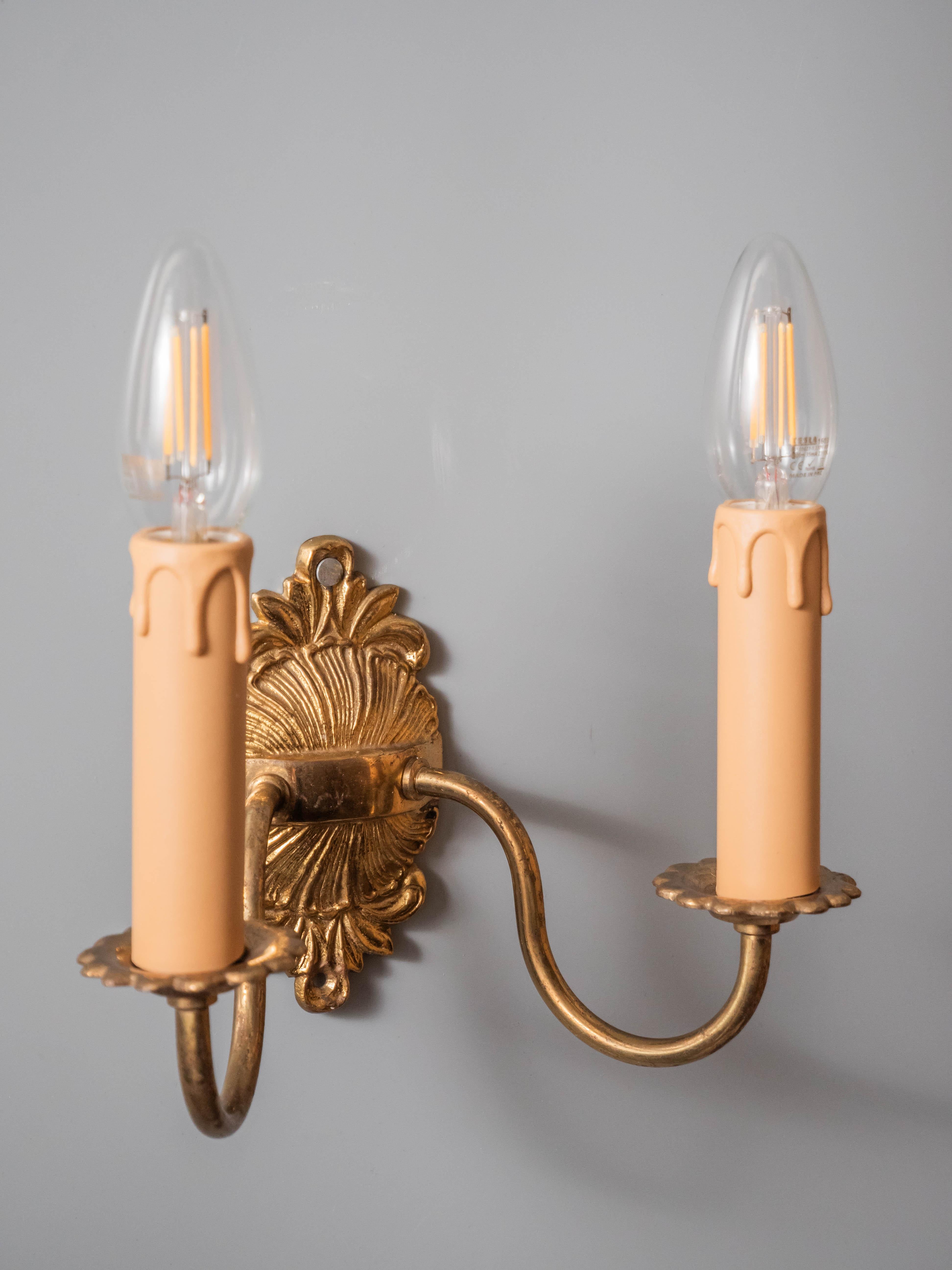 Pair of wall lamps, height 22 cm In Good Condition For Sale In STRAČOV, CZ