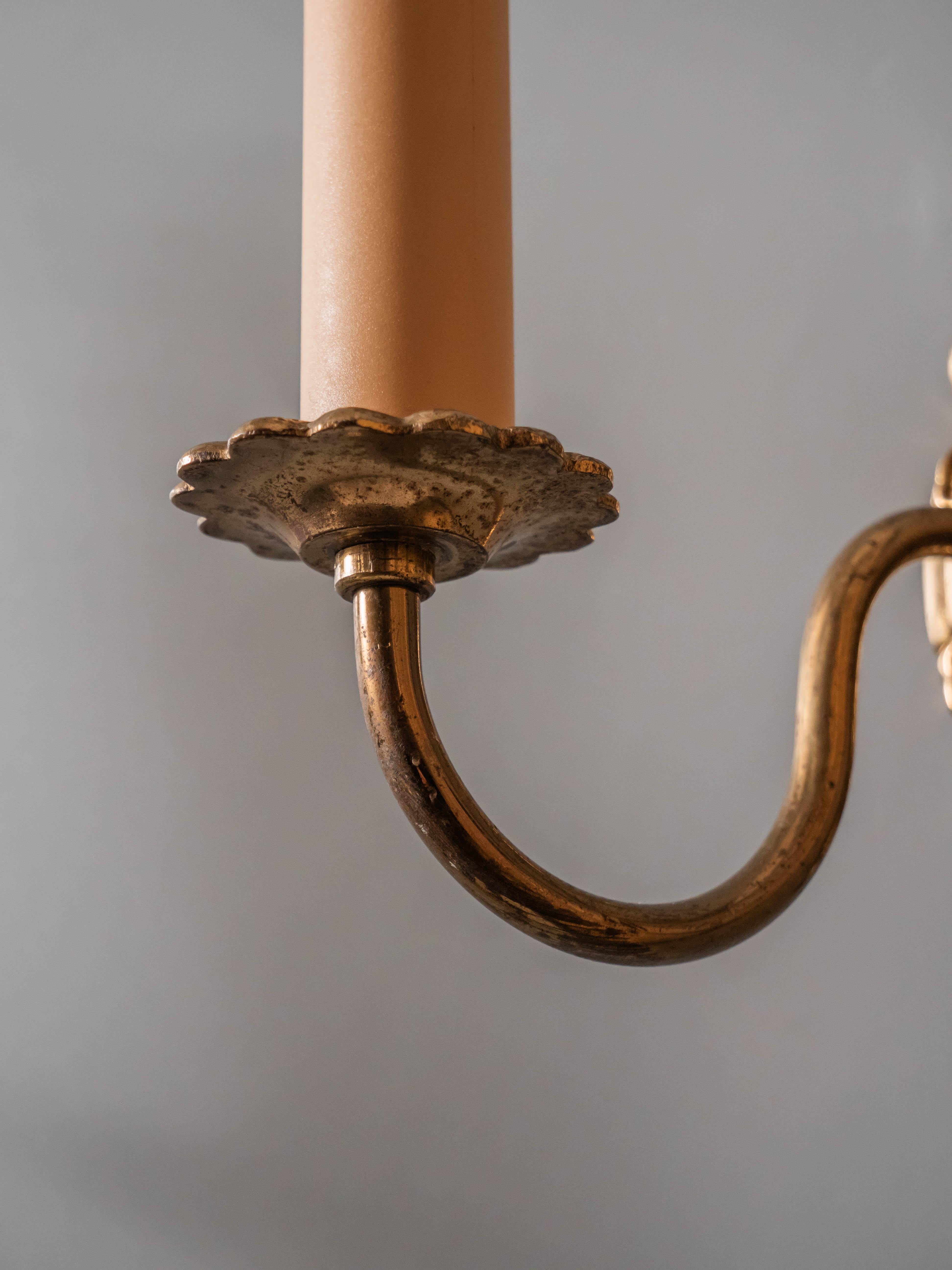 Pair of wall lamps, height 22 cm For Sale 1