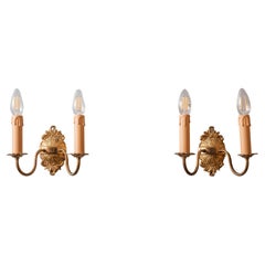 Pair of wall lamps, height 22 cm