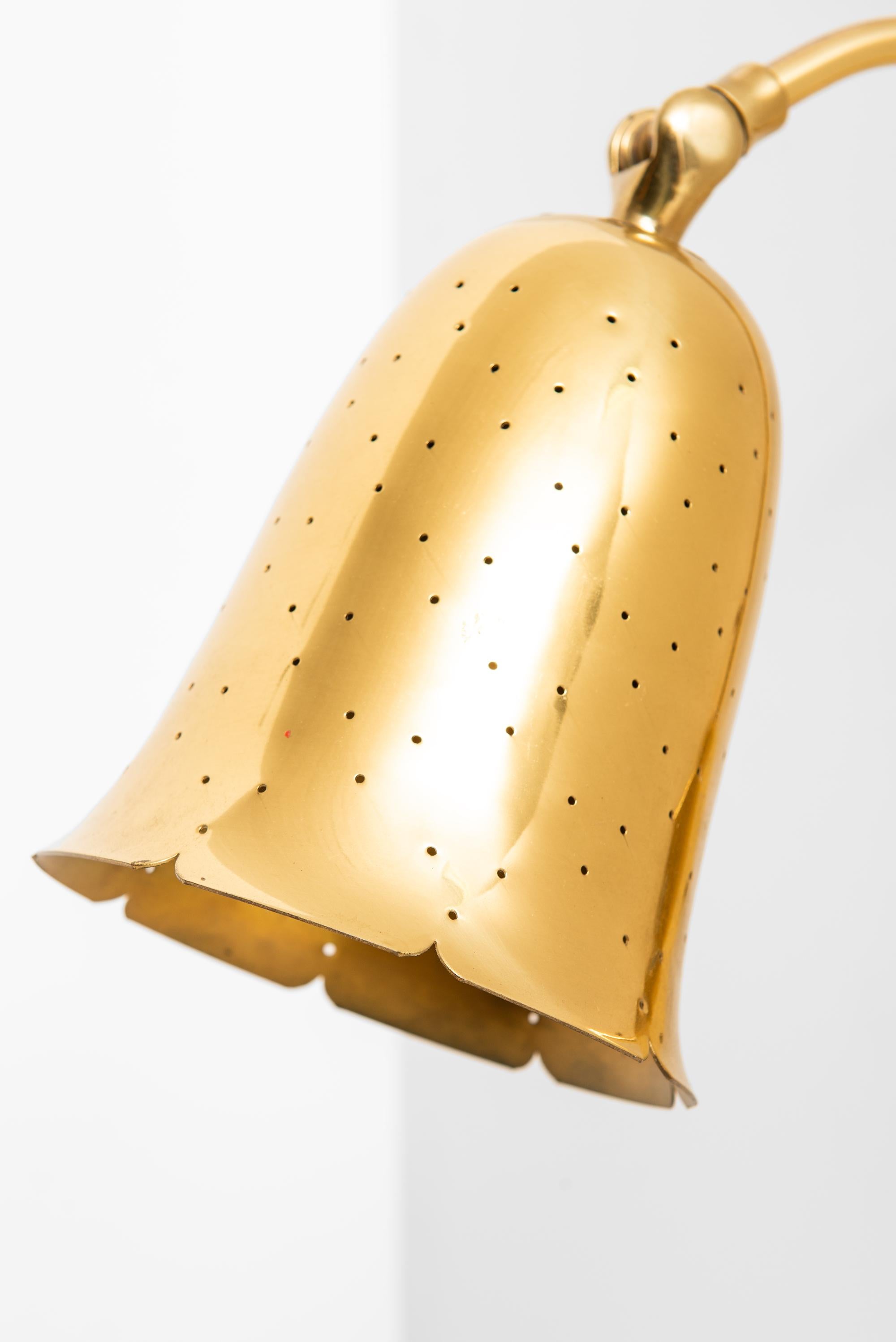 Scandinavian Modern Pair of Wall Lamps in Brass Produced by Boréns in Sweden