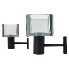 Pair of Wall Lamps in Glass by Flavio Poli for Seguso Italy 1970