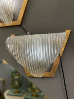 Wandleuchten aus Muranoglas, Deko-Stil, Italien, 1970er Jahre, Paar