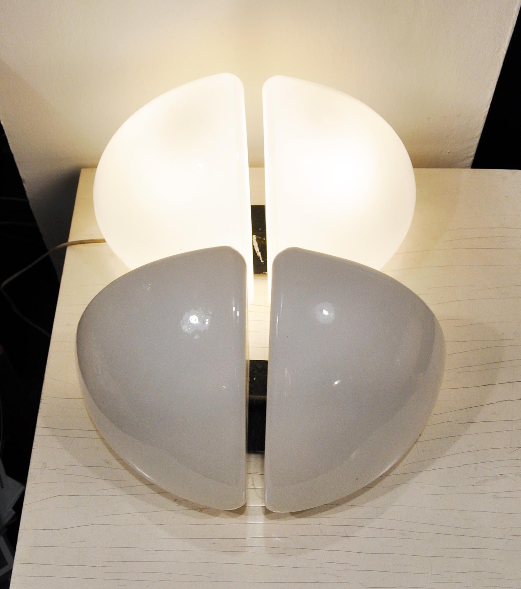 Space Age Pair of Wall Lamps Murano Glass by Giorgio De Ferrari VeArt, 1970s For Sale