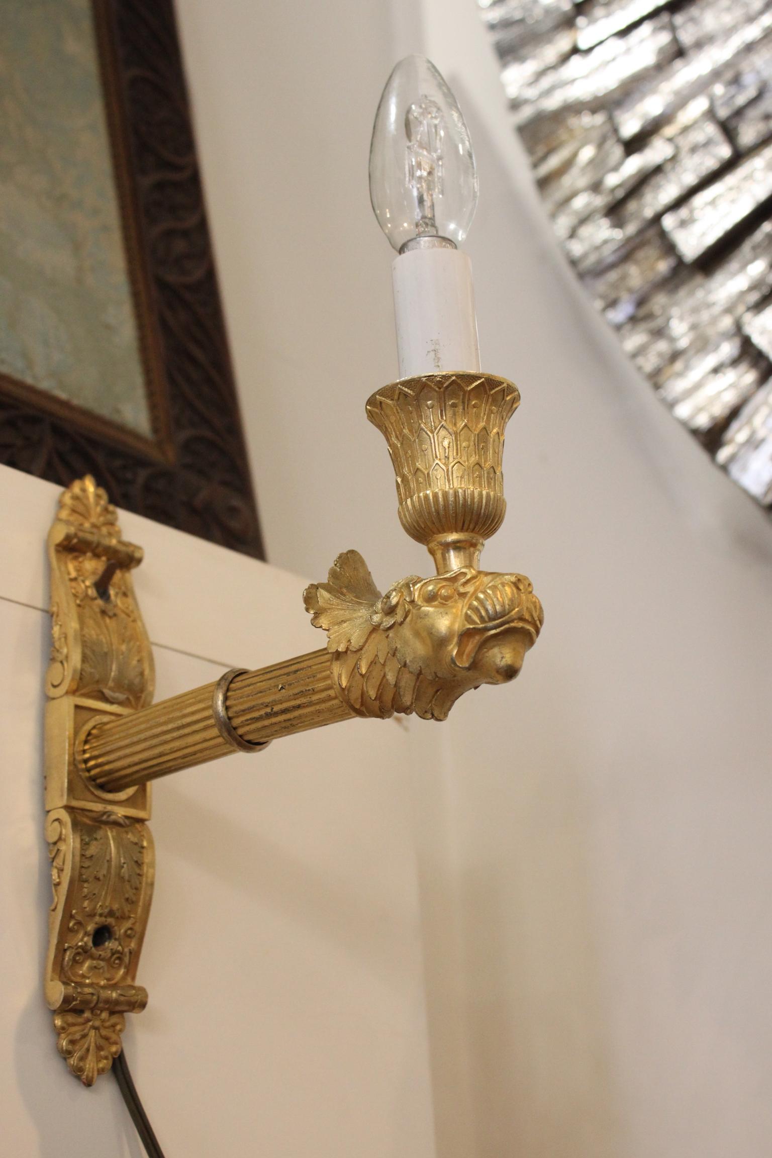 19th Century Pair of Wall Lamps, Restauration or Charles X Time