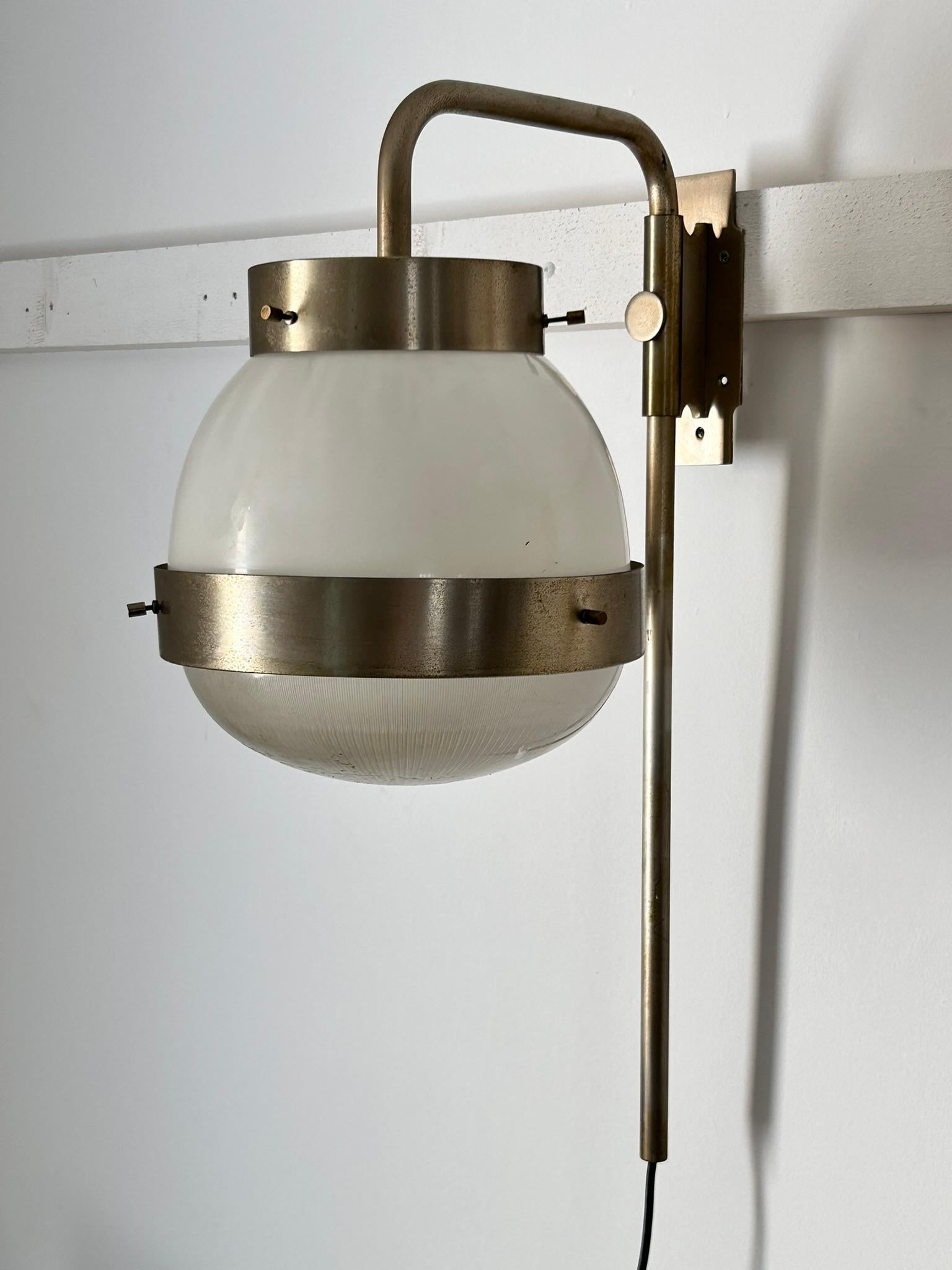 European Pair of wall lamps Sergio Mazza ''DELTA'' Artemide 1960 set of 2 