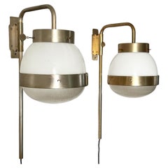 Pair of wall lamps Sergio Mazza ''DELTA'' Artemide 1960 set of 2 
