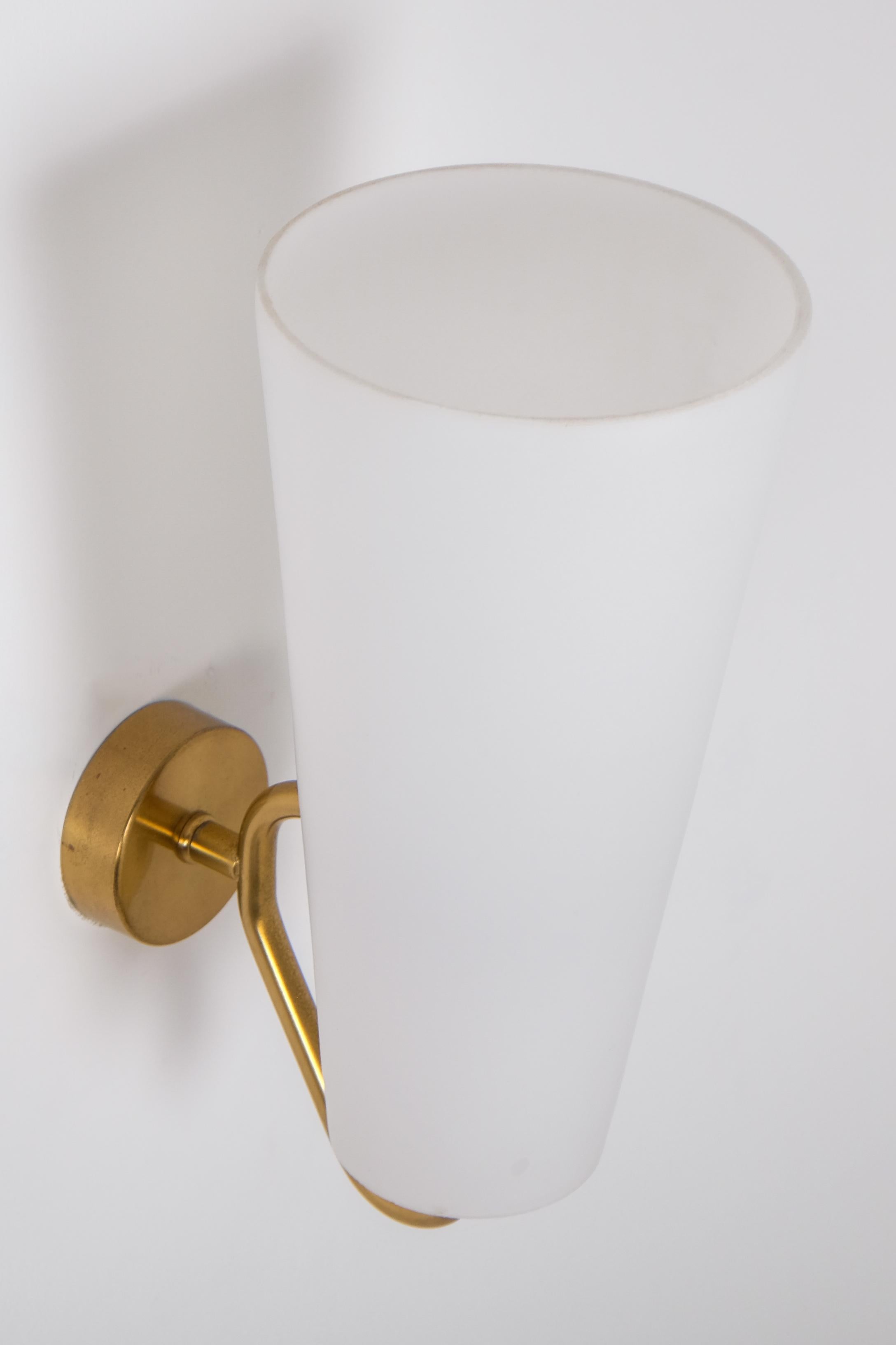 Laiton Paire d'appliques, Suède, années 1950 en vente