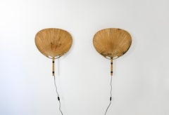 Pair of Wall Lamps "Uchiwa" by Ingo Maurer for M Design, 1970s