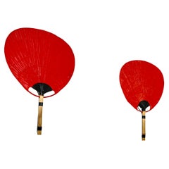Pair of Wall Lamps "Uchiwa" by Ingo Maurer for Design M, 1970s