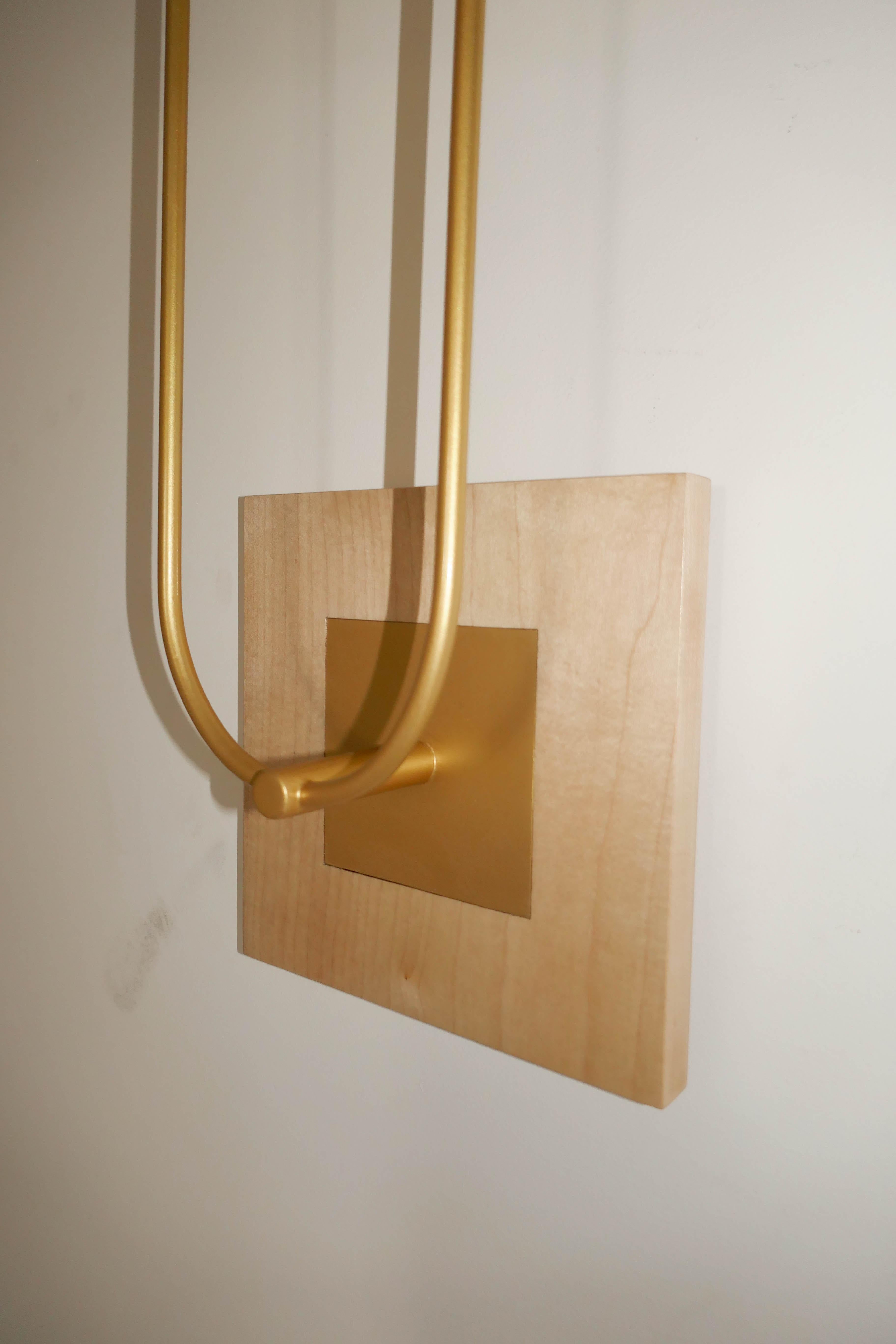 Pair of Wall Light in Metal Gold bronze  Patina by Aymeric Lefort 5