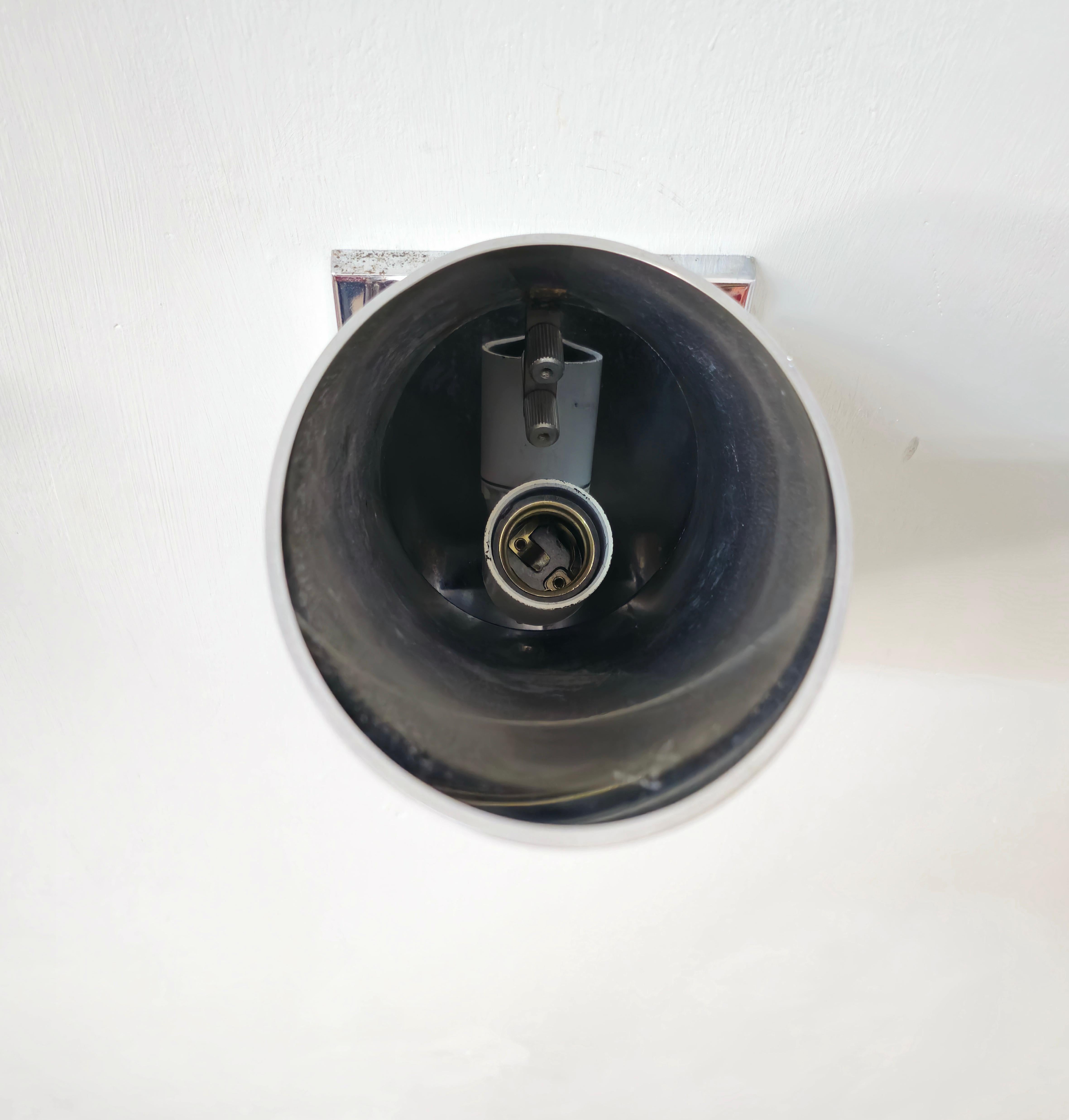 Paar Wandleuchten Stilnovo Verchromt  Midcentury Modern Design Italien 1970er Jahre im Angebot 10