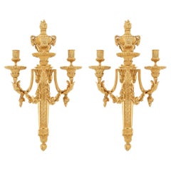 Pair of Wall Lights 19th Century Louis XVI