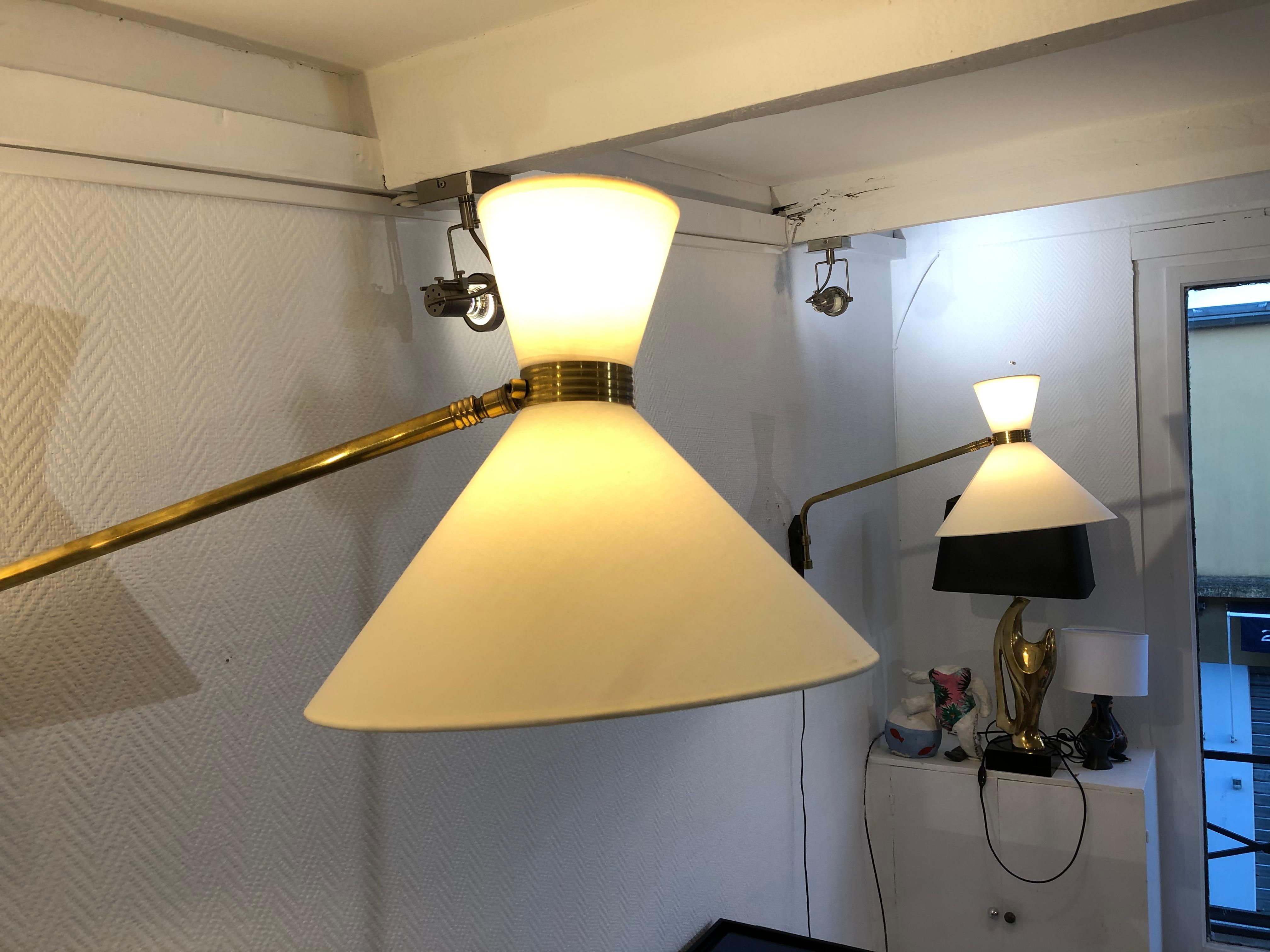 Pair of Wall Lights Adjustable by Arlus, 1950 7