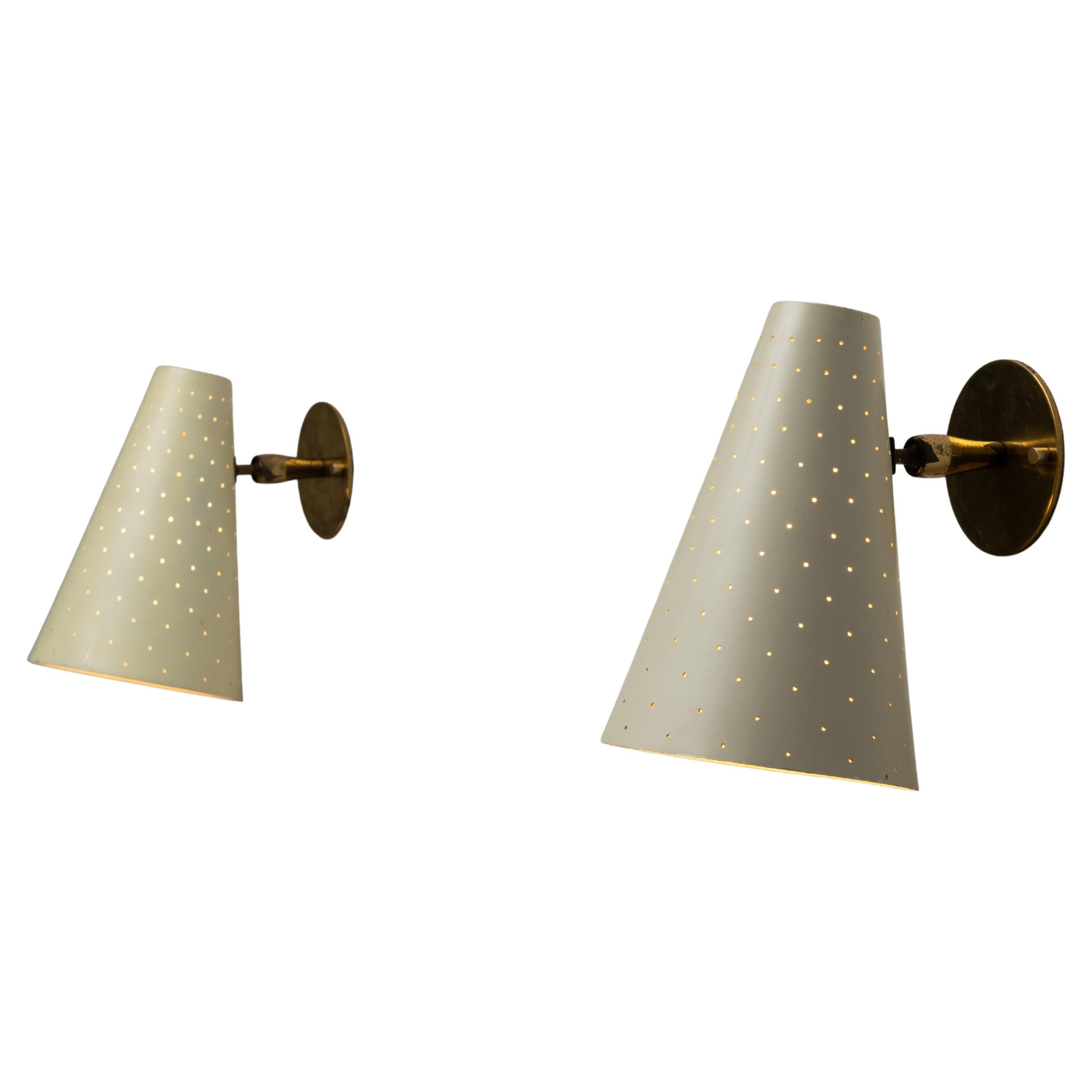 A Rare Pair of French Art Deco Wall Lights, Attributed to Bagues at 1stDibs