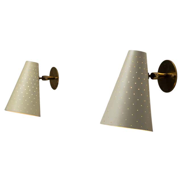 Rare Pair of Wall Lights by Robert Mathieu For Sale at 1stDibs