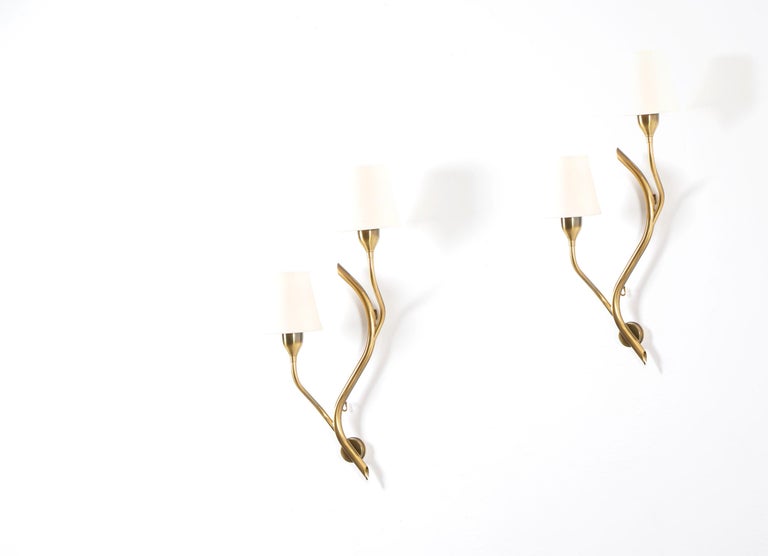 Mid-Century Modern Pair of Wall Lights by Astra, Norway, 1960s For Sale