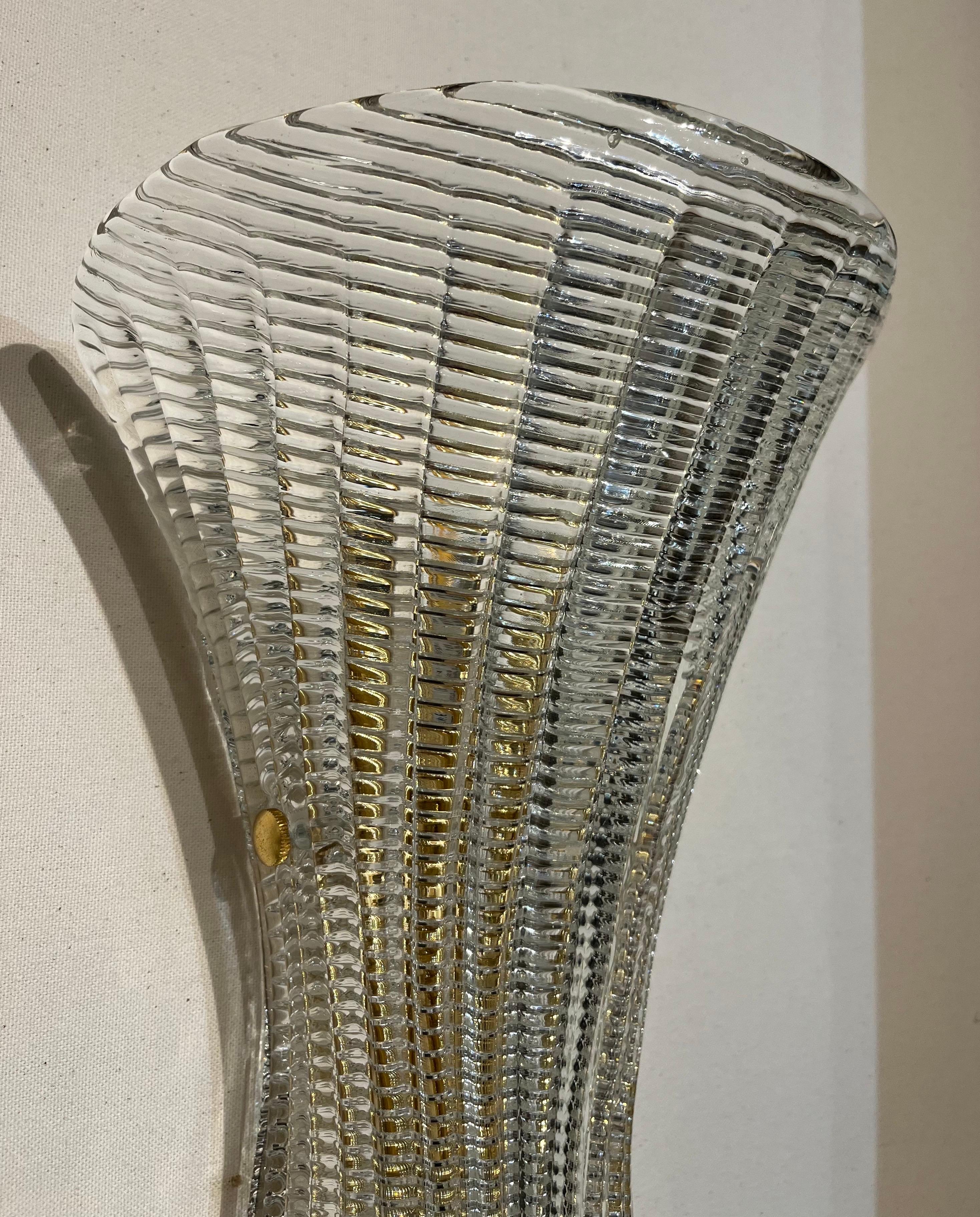 Pair of wall lights by Barovier & Toso in vendita 2