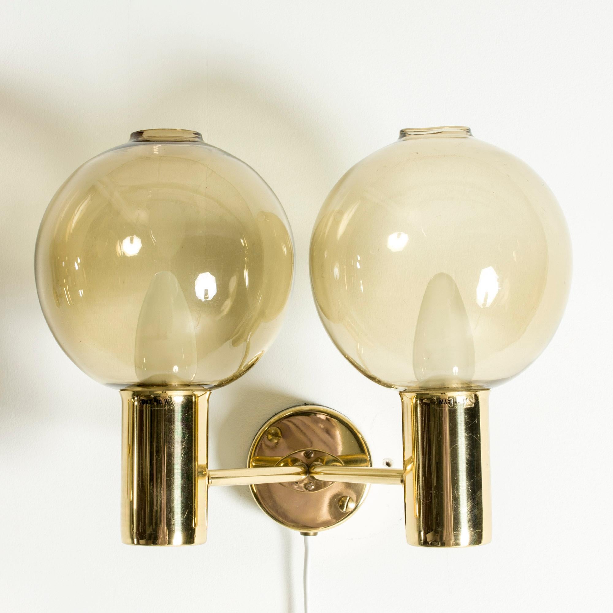 Mid-20th Century Pair of Wall Lights by Hans-Agne Jakobsson, Sweden, 1960s For Sale